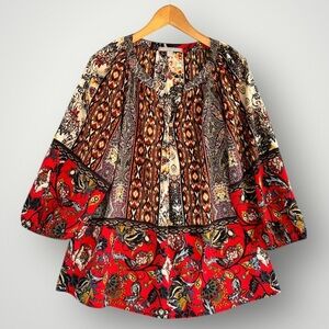 🎉5 for $45🎉 Valerie Stevens top blouse shirt size L